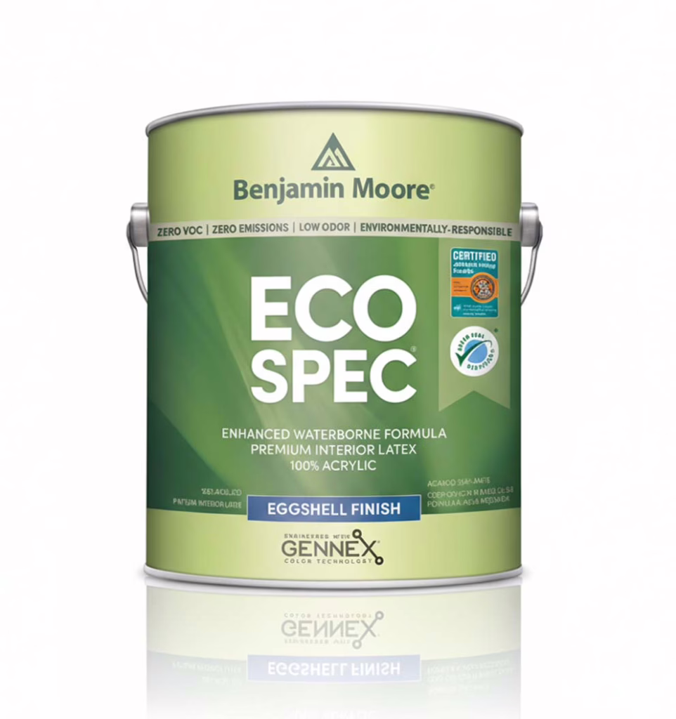 สีทาภายในปลอดภัย ไร้กลิ่นฉุน ยี่ห้อ เบนจามินมอร์ Benjamin Moore รุ่น Eco Spec