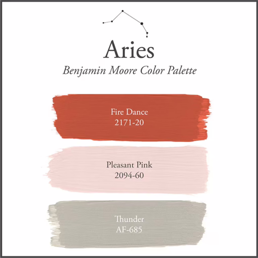 สีทาบ้านตามราศีเมษ โทนสีเสริมพลังและความมั่นใจ จาก Benjamin Moore