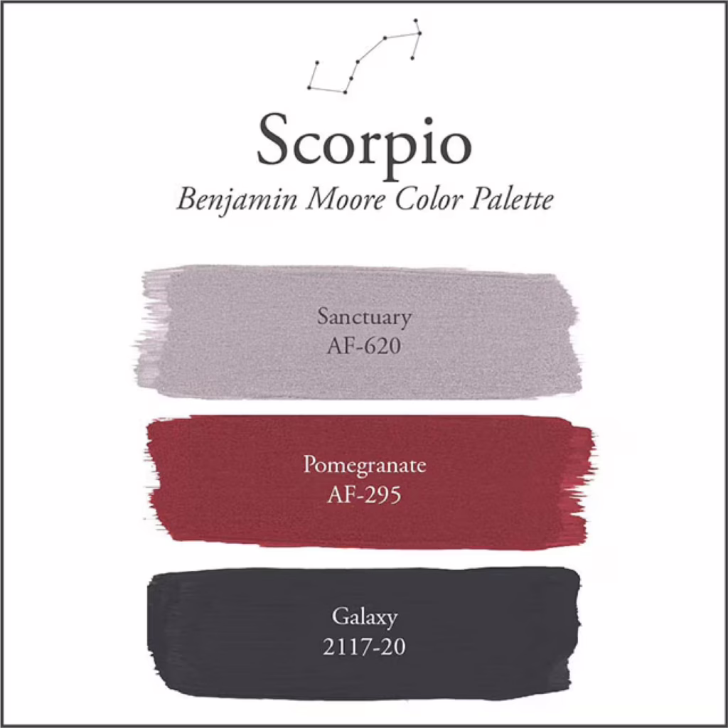 สีทาบ้านตามราศีพิจิก โทนสีเข้ม ลุ่มลุก เสริมเสน่ห์และพลังงานภายใน จาก Benjamin Moore