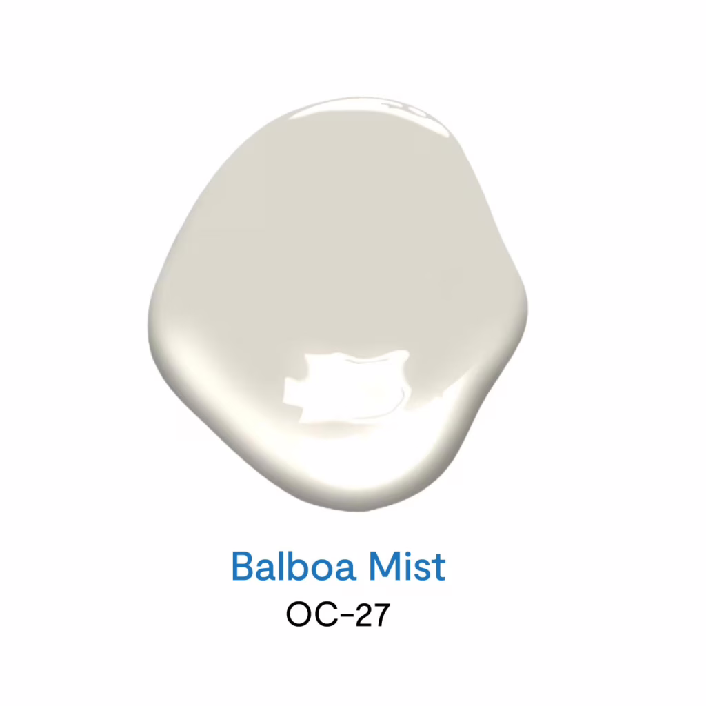 Balboa Mist OC-27 สีทาบ้านโทนสีกลาง สีเบจ สีขาวครีมยอดนิยม จาก Benjamin Moore