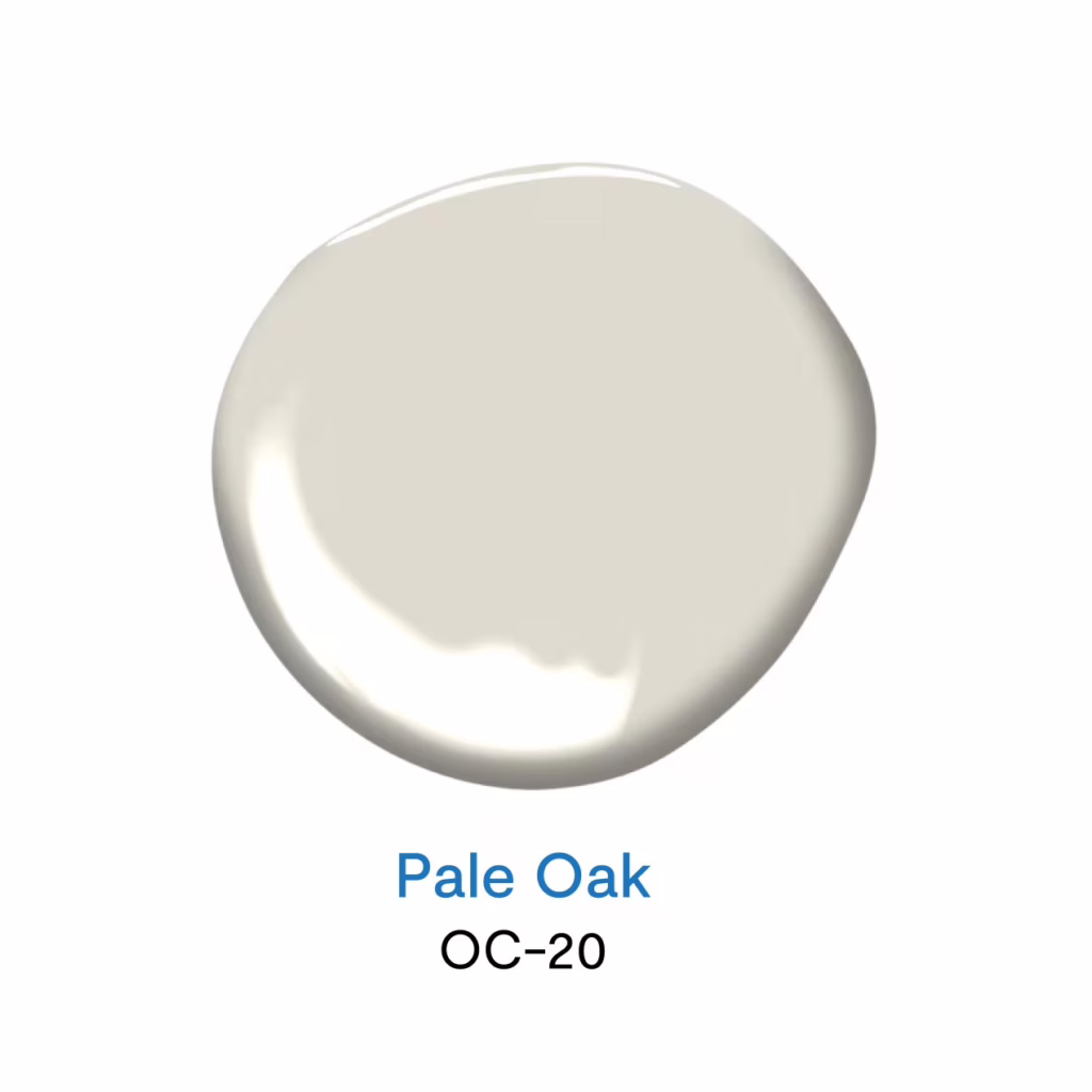 Pale Oak OC-20 สีทาบ้านโทนสีกลาง สีขาวครีมยอดนิยม จาก Benjamin Moore