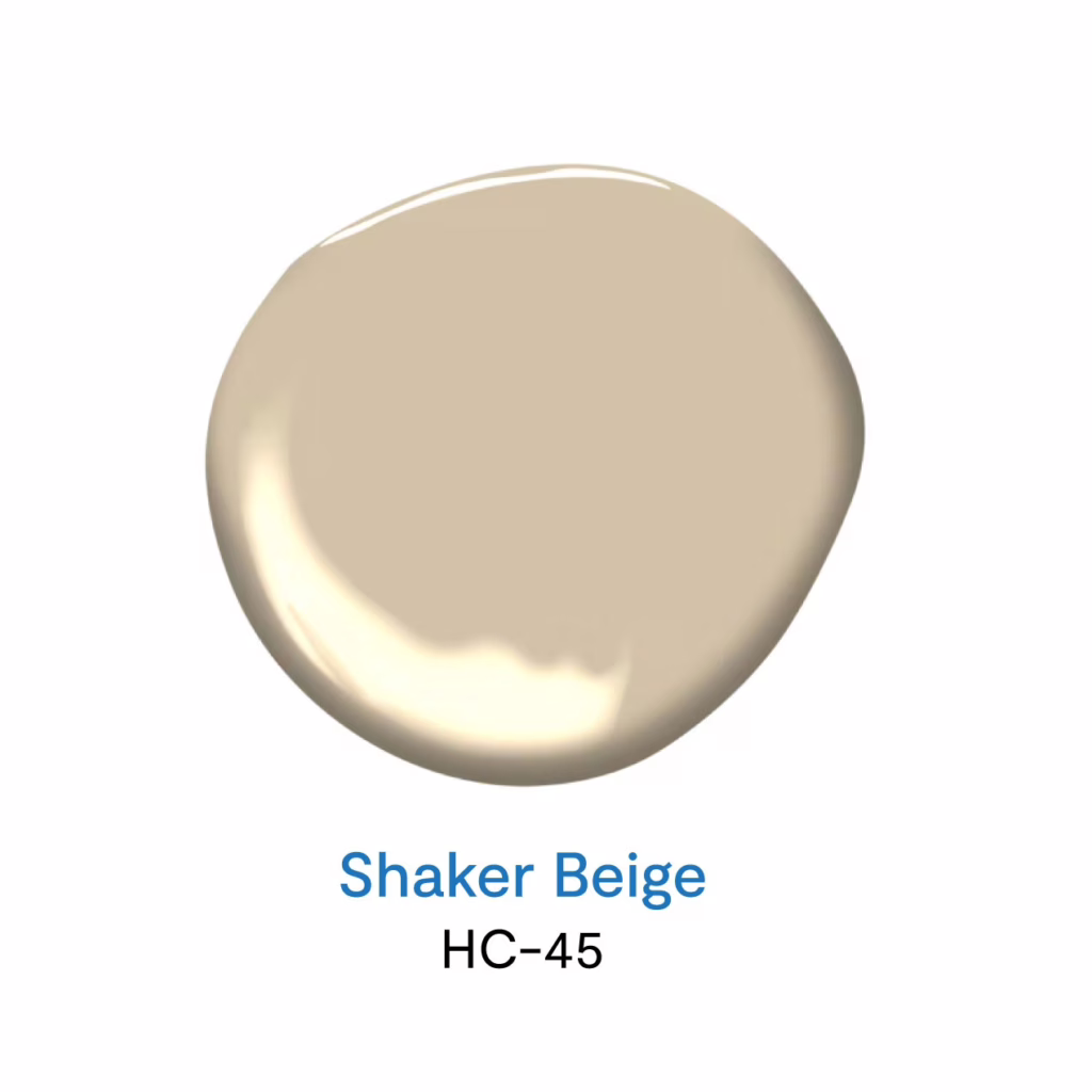 Shaker Beige HC-45 สีทาบ้านโทนสีกลาง สีเบจ สีครีมยอดนิยม จาก Benjamin Moore