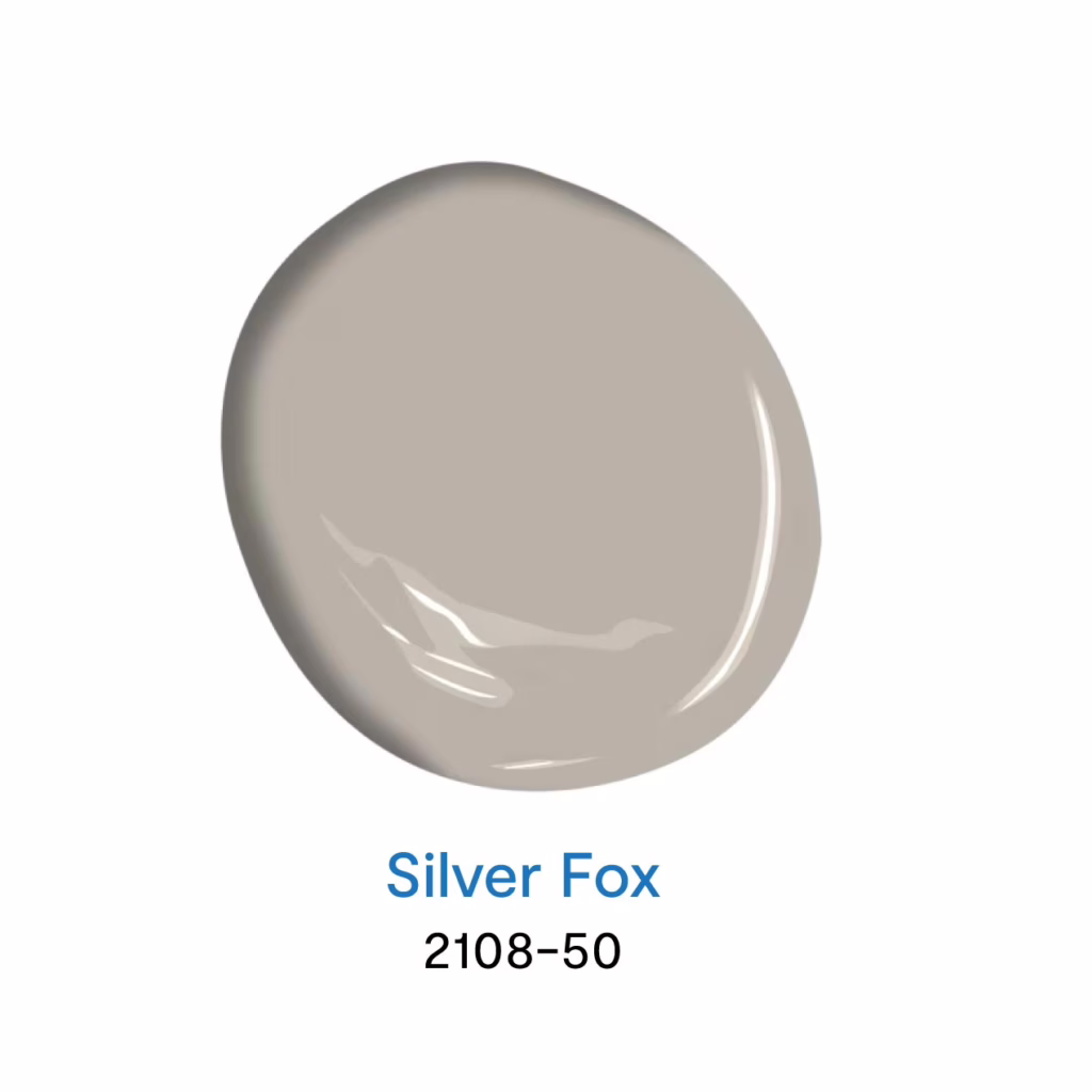 Silver Fox 2108-50 สีทาบ้านโทนสีกลาง สีน้ำตาลเบจยอดนิยม จาก Benjamin Moore