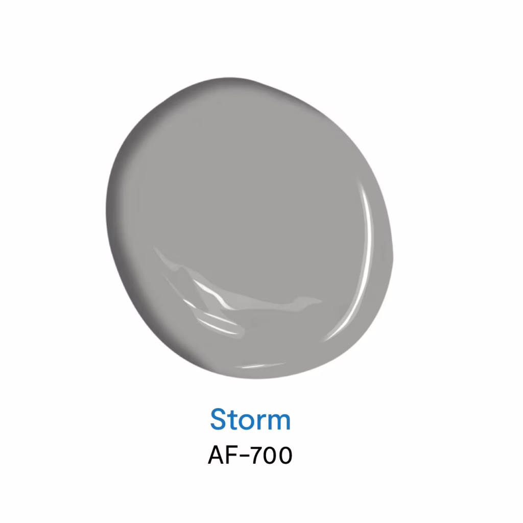 Storm AF-700 สีทาบ้านโทนสีกลาง สีเทายอดนิยม จาก Benjamin Moore