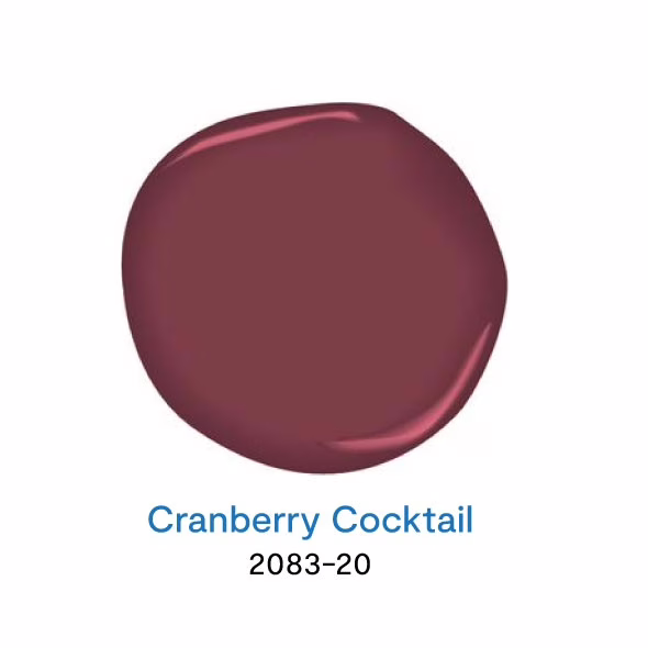 Cranberry Cocktail 2083-20 สีทาบ้านโทนสีชมพู สีชมพูยอดนิยม จาก Benjamin Moore