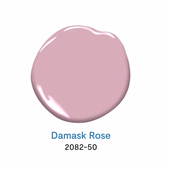 Damask Rose 2082-50 สีทาบ้านโทนสีชมพู สีชมพูยอดนิยม จาก Benjamin Moore