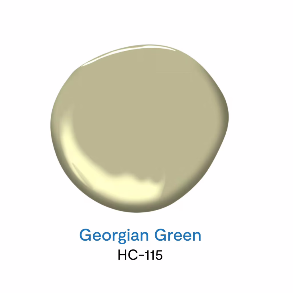 Georgian Green HC-115 สีทาบ้านโทนสีเขียว สีเขียวยอดนิยม จาก Benjamin Moore