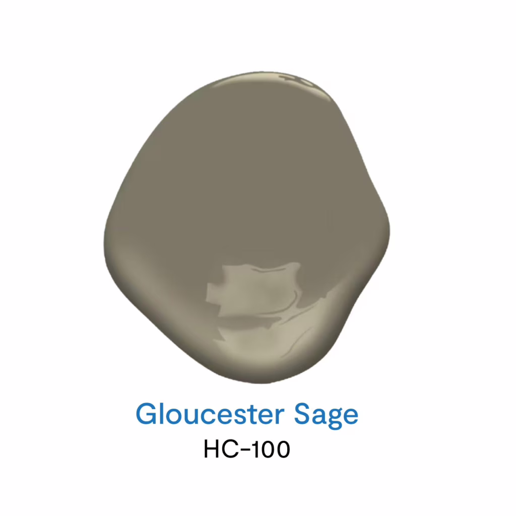 Gloucester Sage HC-100 สีทาบ้านโทนสีเขียว สีเขียวยอดนิยม จาก Benjamin Moore