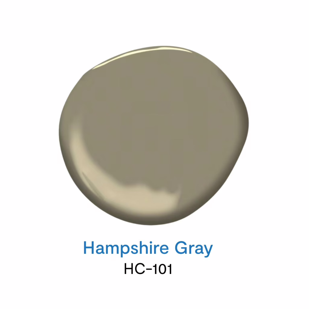 Hampshire Gray HC-101 สีทาบ้านโทนสีเขียว Sage สีเขียวยอดนิยม จาก Benjamin Moore