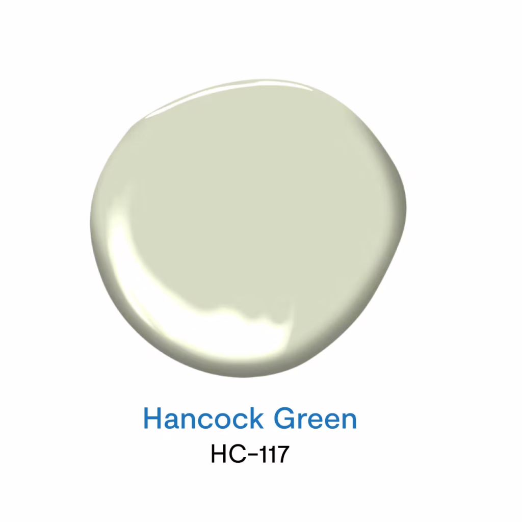Hancock Green HC-117 สีทาบ้านโทนสีเขียว สีเขียวอ่อนยอดนิยม จาก Benjamin Moore