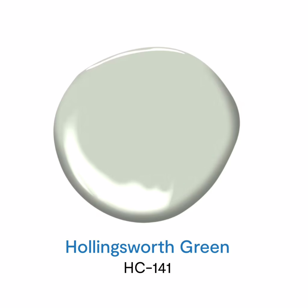 Hollingsworth Green HC-141 สีทาบ้านโทนสีเขียว สีเขียวอ่อนยอดนิยม จาก Benjamin Moore