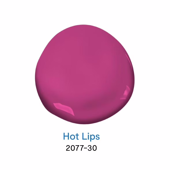 Hot Lips 2077-30 สีทาบ้านโทนสีชมพู สีชมพูยอดนิยม จาก Benjamin Moore