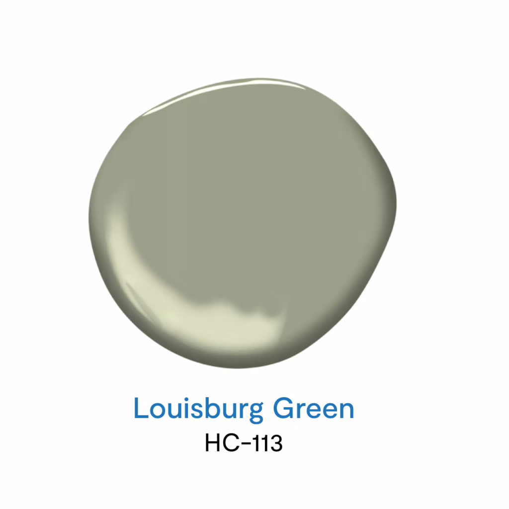 Louisburg Green HC-113 สีทาบ้านโทนสีเขียว สีเขียวยอดนิยม จาก Benjamin Moore
