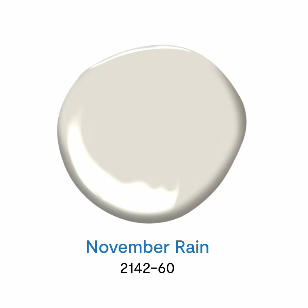 November Rain 2142-60 สีทาบ้านโทนสีเขียว สีเขียวอ่อนยอดนิยม จาก Benjamin Moore