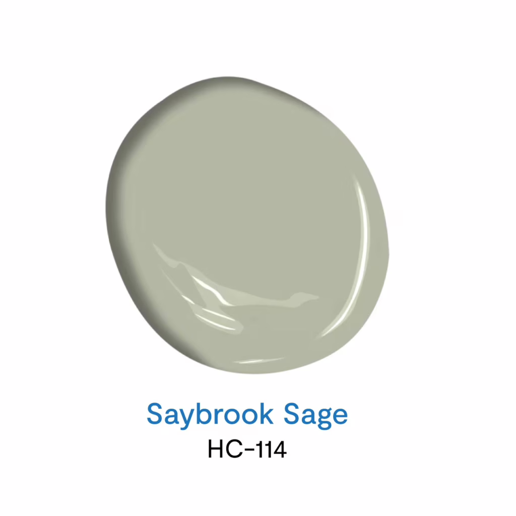 Saybrook Sage HC-114 สีทาบ้านโทนสีเขียว สีเขียวยอดนิยม จาก Benjamin Moore