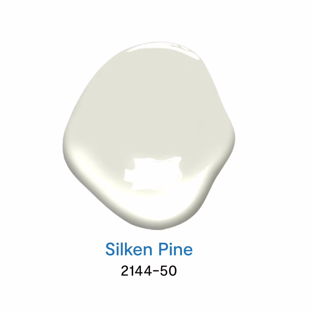 Silken Pine 2144-50 สีทาบ้านโทนสีเขียว สีเขียวอ่อนยอดนิยม จาก Benjamin Moore
