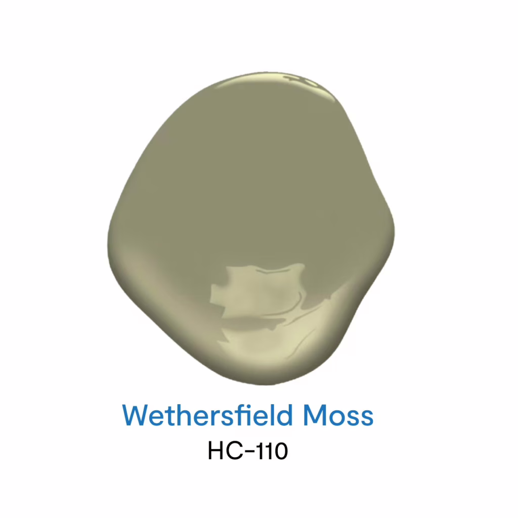 Wethersfield Moss HC-110 สีทาบ้านโทนสีเขียว สีเขียวยอดนิยม จาก Benjamin Moore