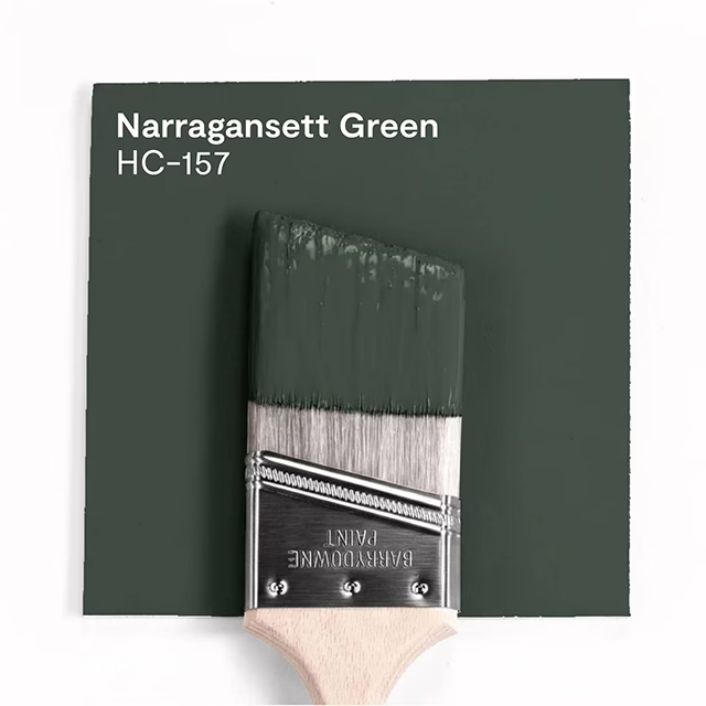 สีทาบ้านสีเขียวเข้ม Narragansett Green HC-157 จาก Benjamin Moore หนึ่งใน Color Trends 2026 สีเขียวเข้มแต่งบ้านสวย สีทาบ้านสีเขียวเข้ม Narragansett Green HC-157 จาก Benjamin Moore หนึ่งใน Color Trends 2026 สีเขียวเข้มแต่งบ้านสวย